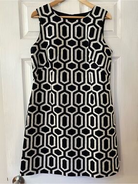 Lesley Evers MCM mid-century modern Sleeveless Sheath Dress Made in USA Preppy